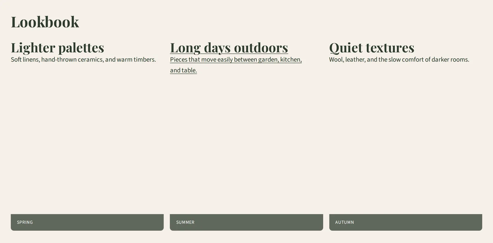 Live demo — Lookbook on storefront