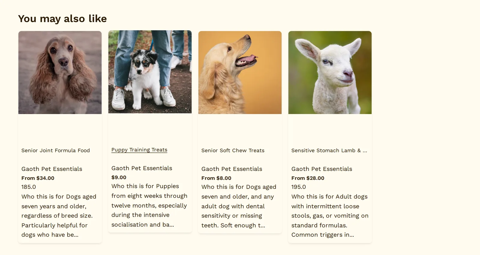 Live demo — Product Recommendations on storefront