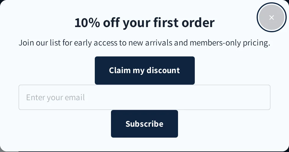 Live demo — Promo Popup on storefront